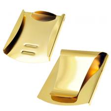 Gold Coated Double Sided Card Holder  Money Clip with Side Guard Reinforcements